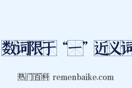 数词限于“一”近义词是什么意思的图片